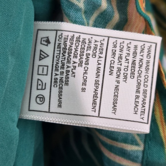 Tropical Leaf Print Maxi Dress Size S Vacation Travel Summer Hawaiian - Picture 7 of 7